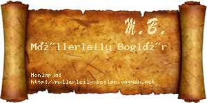 Müllerleily Boglár névjegykártya
